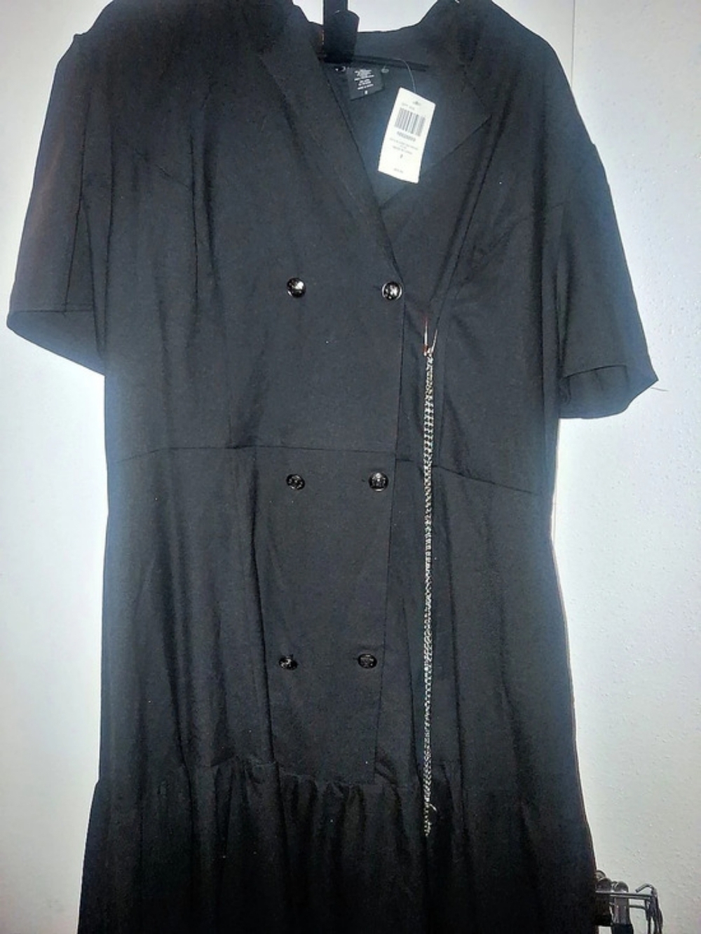 Hot Topic Black Blazer Button Front Midi Dress NWT